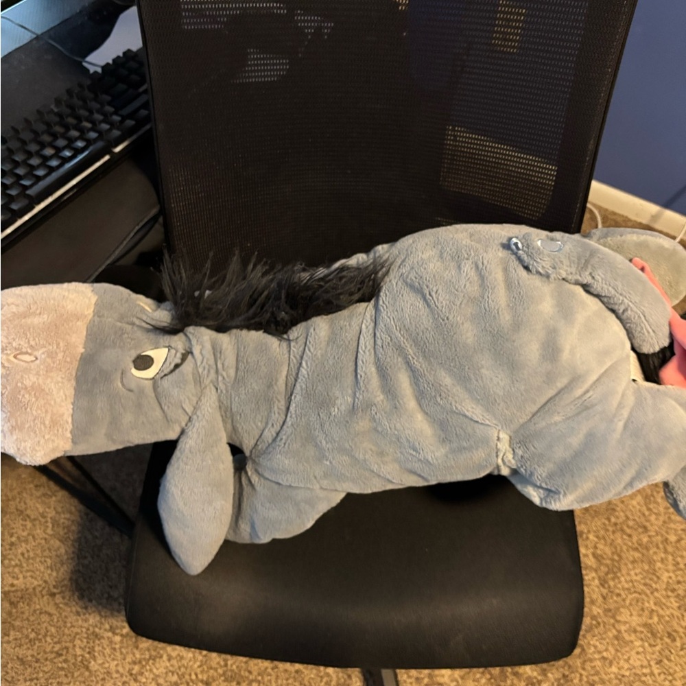 Disney Store Eeyore Detachable tail Plushie Long